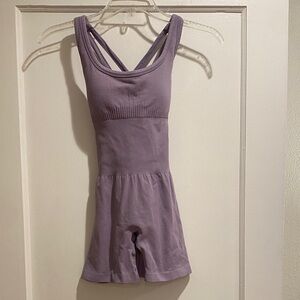 Purple Onesie Romper Athletic Leotard Cheer Dance Size XS